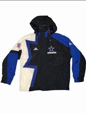 Vintage 90s NFL Pro Line Apex One Dallas Cowboys Mens L Big Star Full Zip Jacket